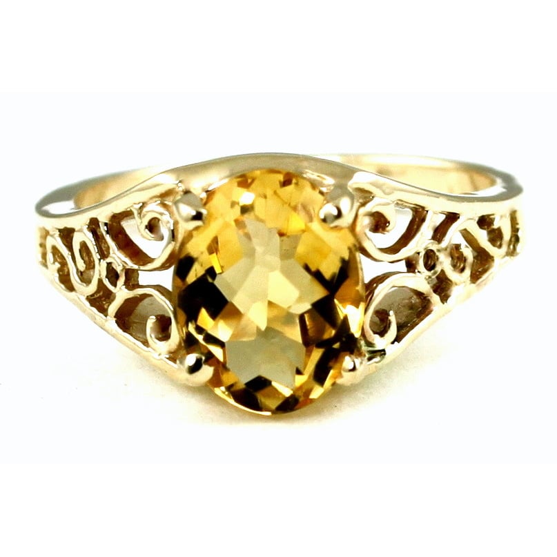 10K Gold Ladies Ring Genuine Citrine R005 Image 1