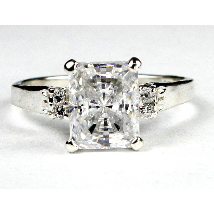 SR221 Cubic Zirconia 925 Sterling Silver Ring Image 1