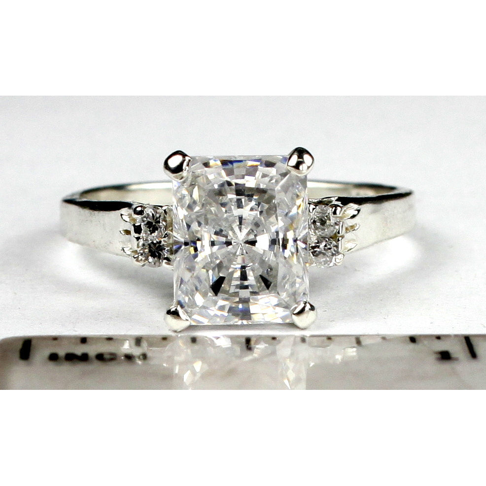 SR221 Cubic Zirconia 925 Sterling Silver Ring Image 4