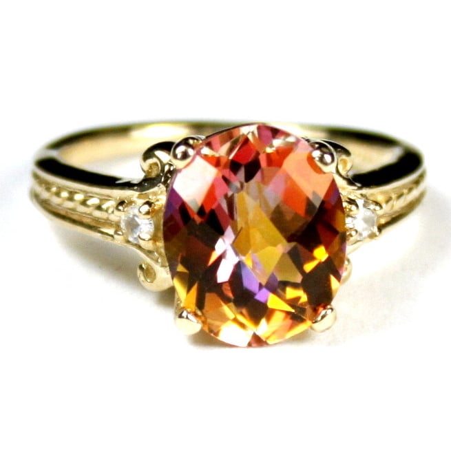 R136Twilight Fire Topaz10KY Gold Ring Image 1