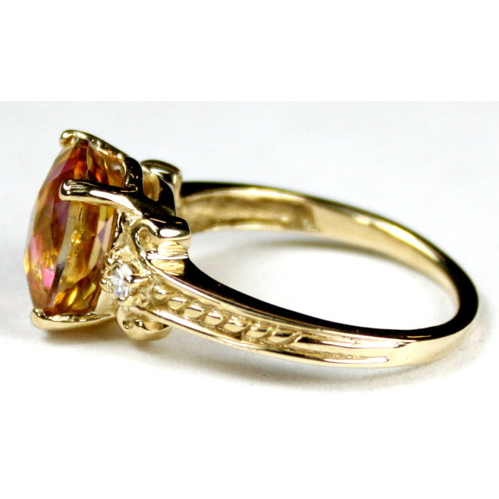 10KY Gold Ring Twilight Fire Topaz R136 Image 3