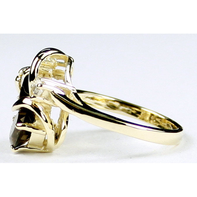10K Gold Ladies Ring Smoky Quartz R016 Image 3