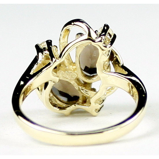 10K Gold Ladies Ring Smoky Quartz R016 Image 4