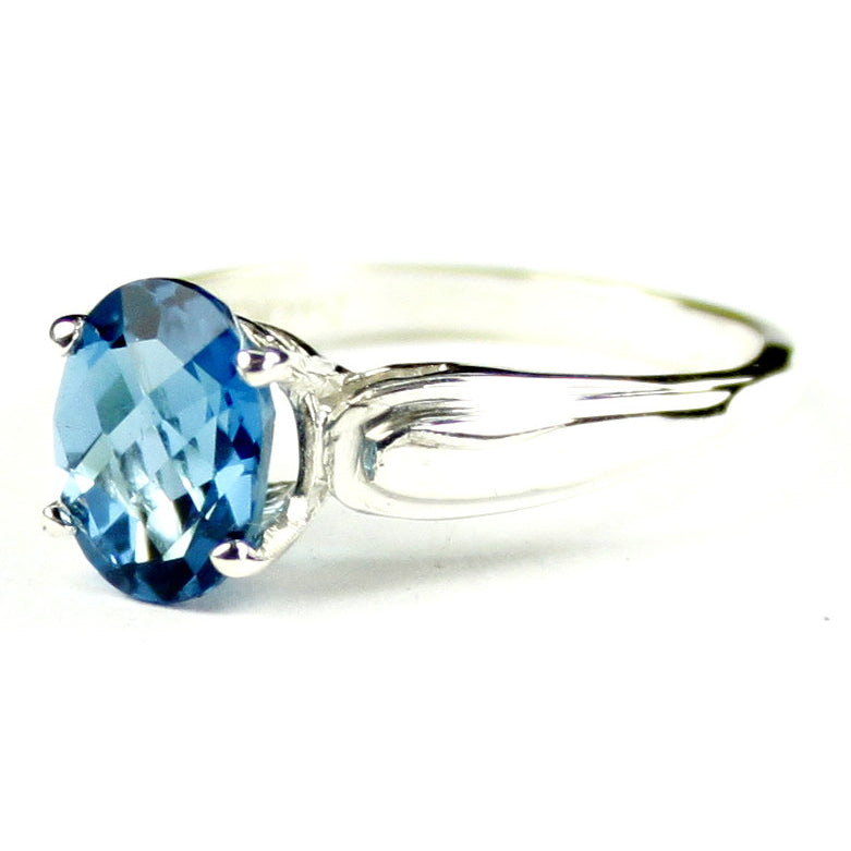 Sterling Silver Ladies Ring London Blue Topaz SR058 Image 2