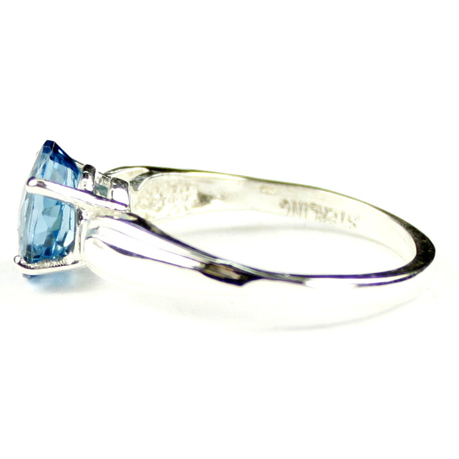 Sterling Silver Ladies Ring London Blue Topaz SR058 Image 3