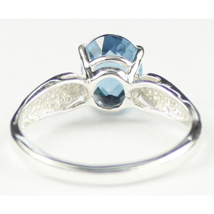 Sterling Silver Ladies Ring London Blue Topaz SR058 Image 4