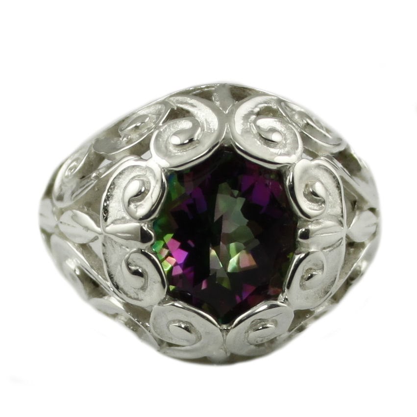 SR313 Mystic Fire Topaz Sterling Silver Ring Image 1