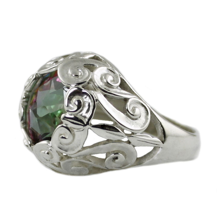 SR313 Mystic Fire Topaz Sterling Silver Ring Image 2