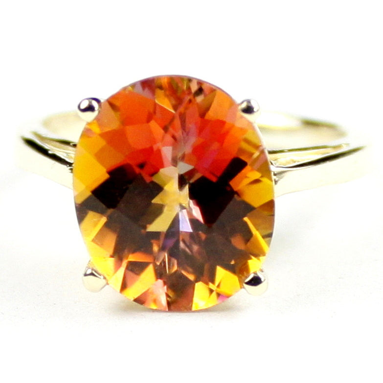 10K Gold Ring Twilight Fire Topaz R055 Image 1