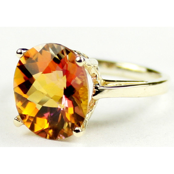 10K Gold Ring Twilight Fire Topaz R055 Image 2