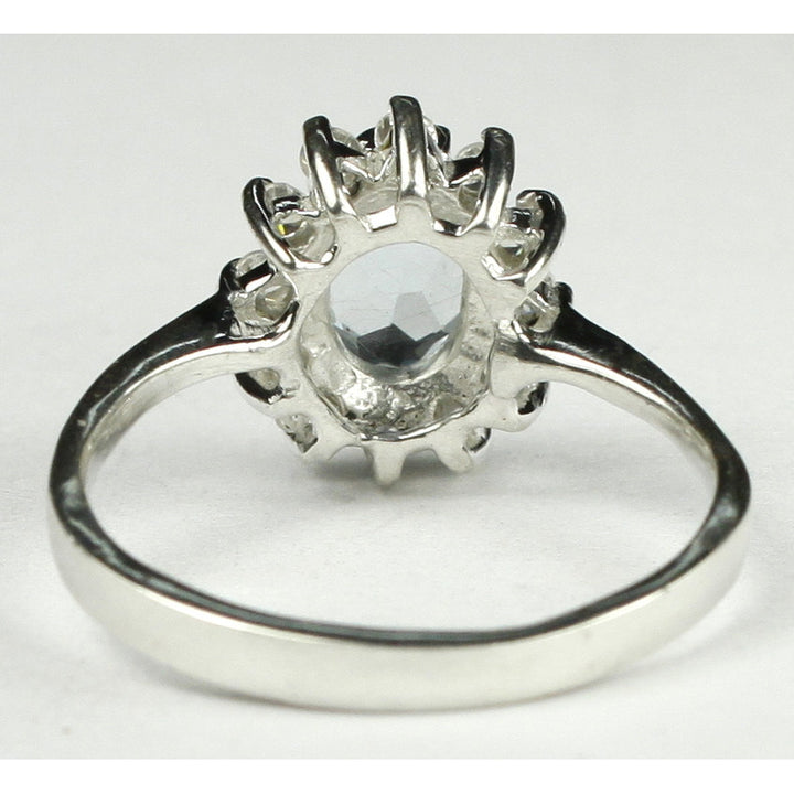 SR235 Aquamarine 925 Sterling Silver Ring Image 4