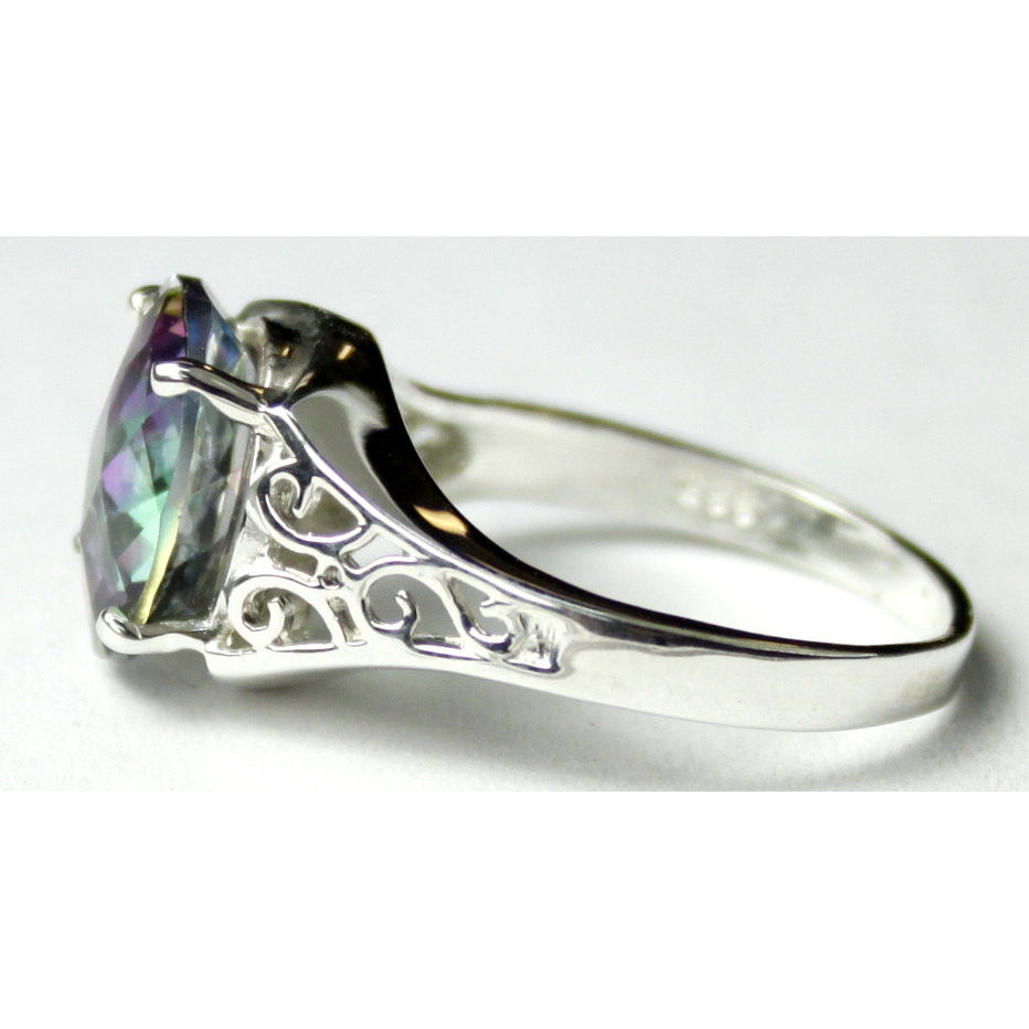 SR057 12x10mm 6 ct Mystic Fire Topaz 925 Sterling Silver Ring Image 3