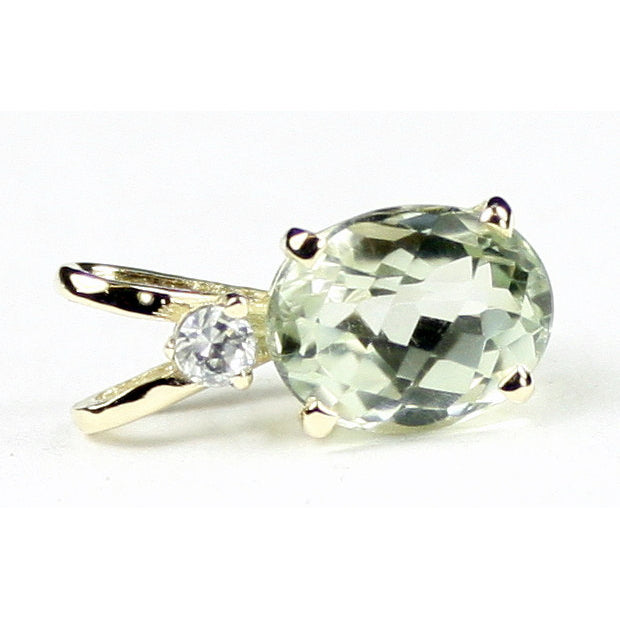 14K Gold Green Amethyst (Prasiolite) P020 Image 1