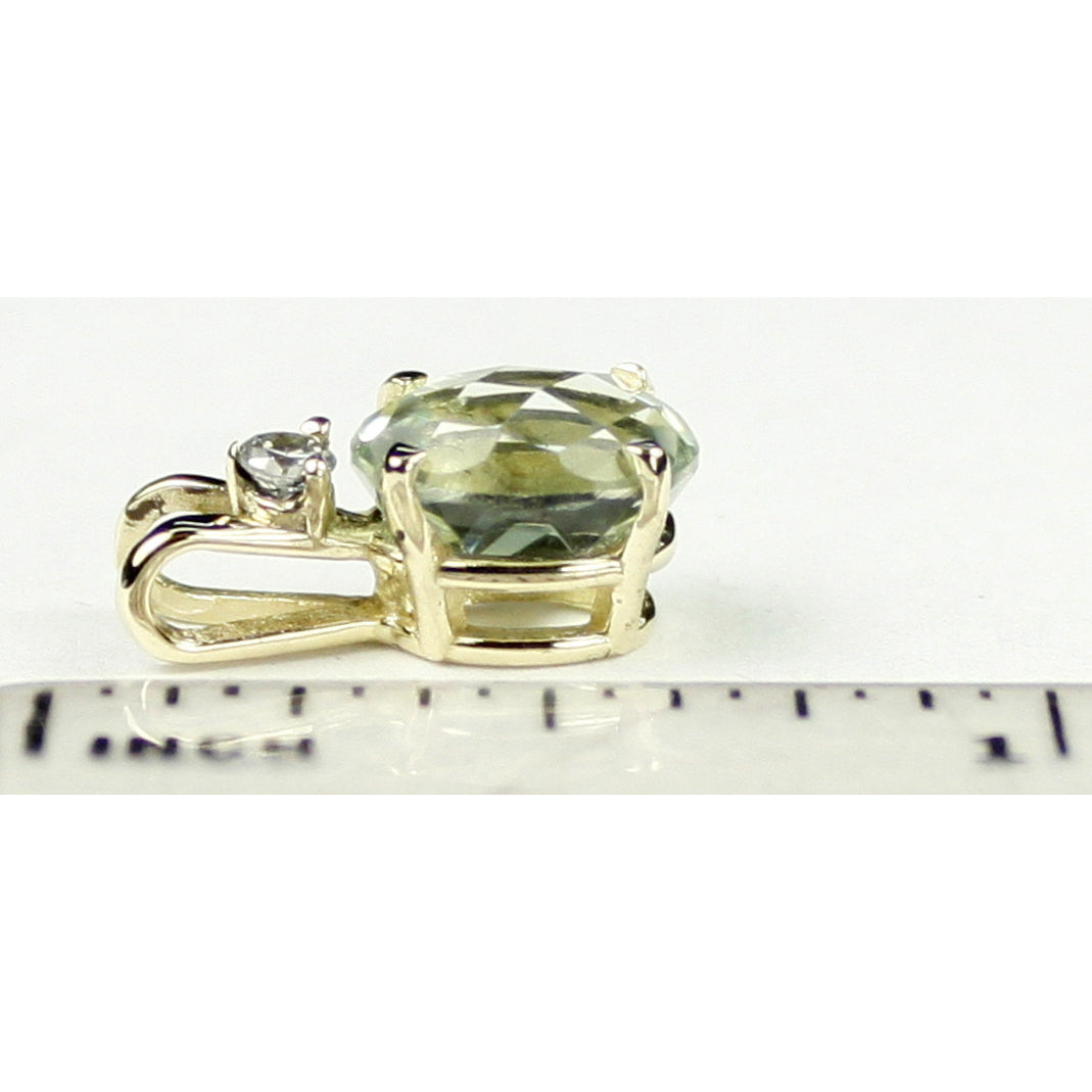 14K Gold Green Amethyst (Prasiolite) P020 Image 4