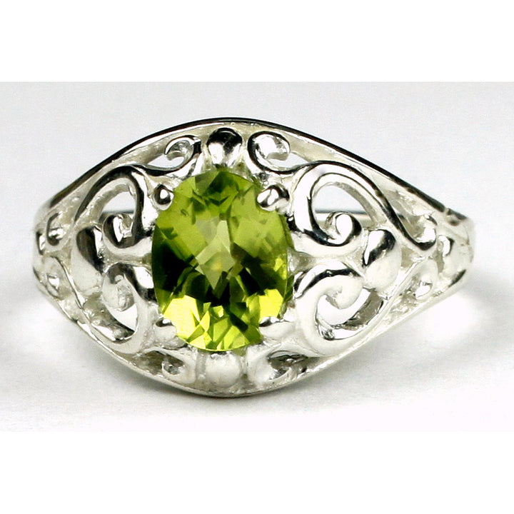 SR111 Manchurian Peridot Sterling Silver Ring Image 1