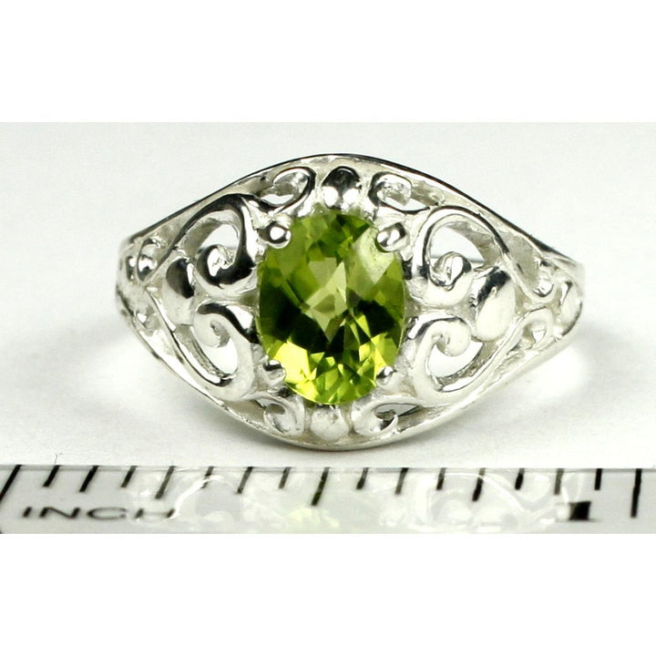 SR111 Manchurian Peridot Sterling Silver Ring Image 4