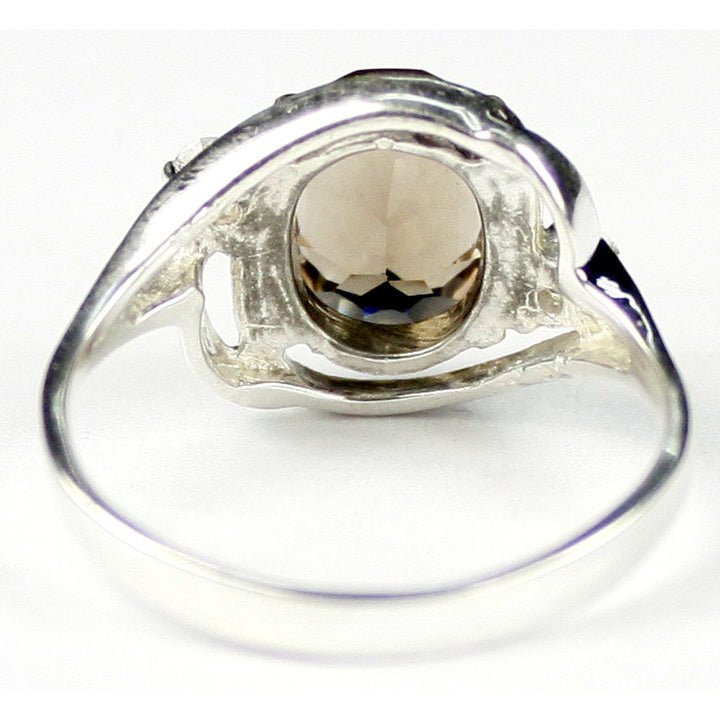 Sterling Silver Ladies Ring Smoky Quartz SR021 Image 4