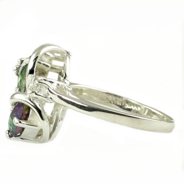 Sterling Silver Ladies Ring Mystic Fire Topaz SR016 Image 3