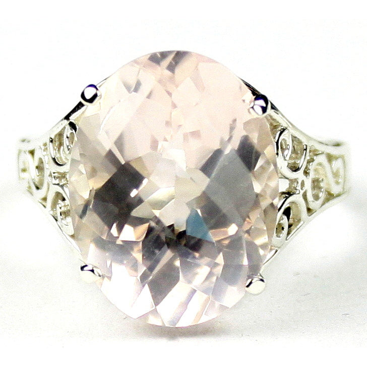 Sterling Silver Ladies Ring Rose Quartz SR049 Image 1