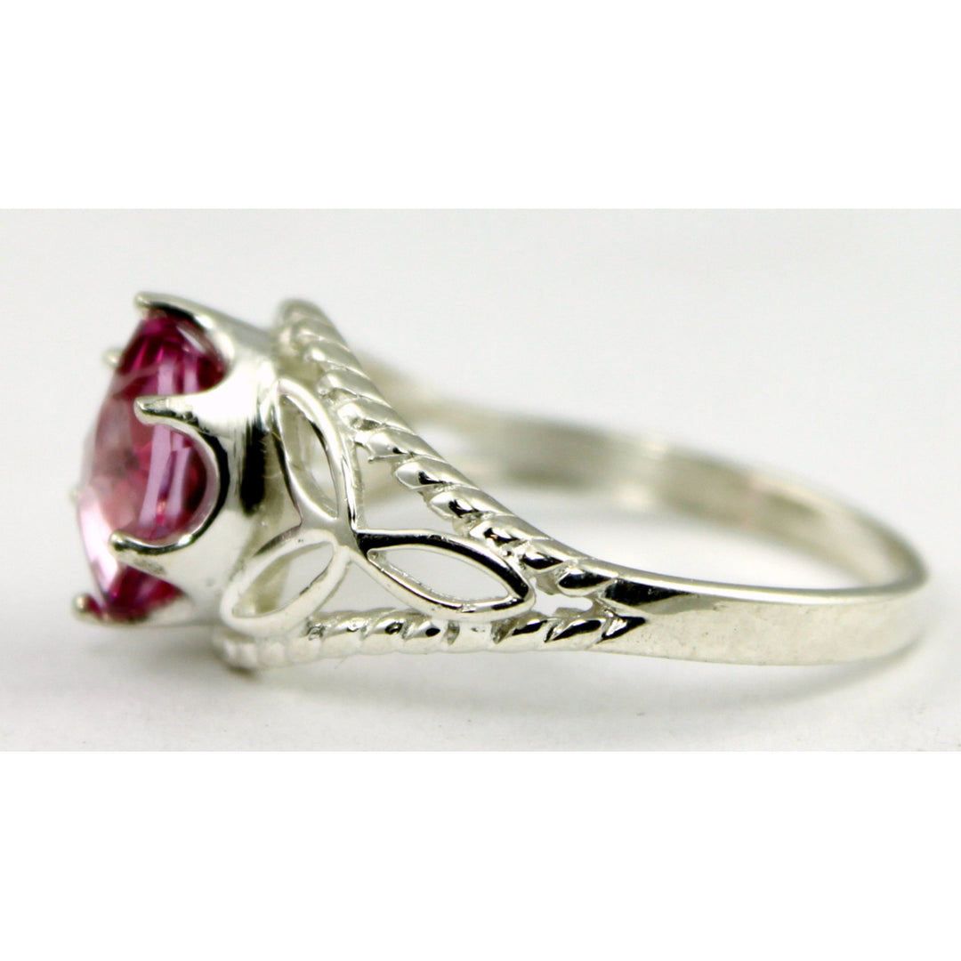 SR137 Pure Pink Topaz 925 Sterling Silver Ring Image 3