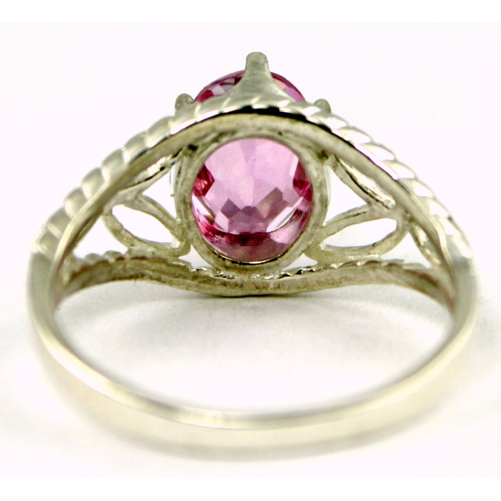 SR137 Pure Pink Topaz 925 Sterling Silver Ring Image 4