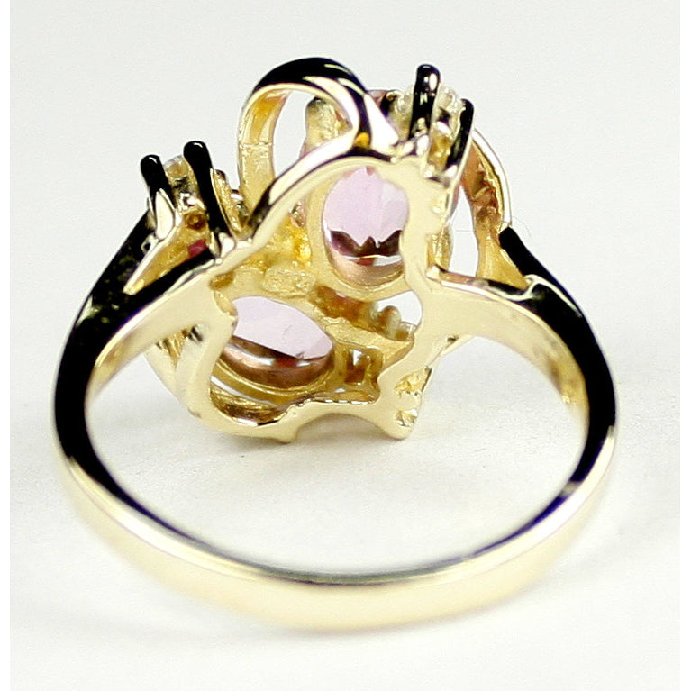10K Gold Ladies Ring Pure Pink Topaz R016 Image 4