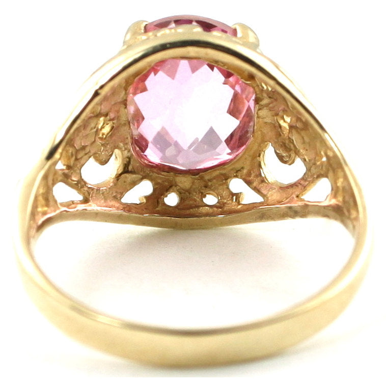 10K Gold Ring Pure Pink Topaz  R004 Image 3