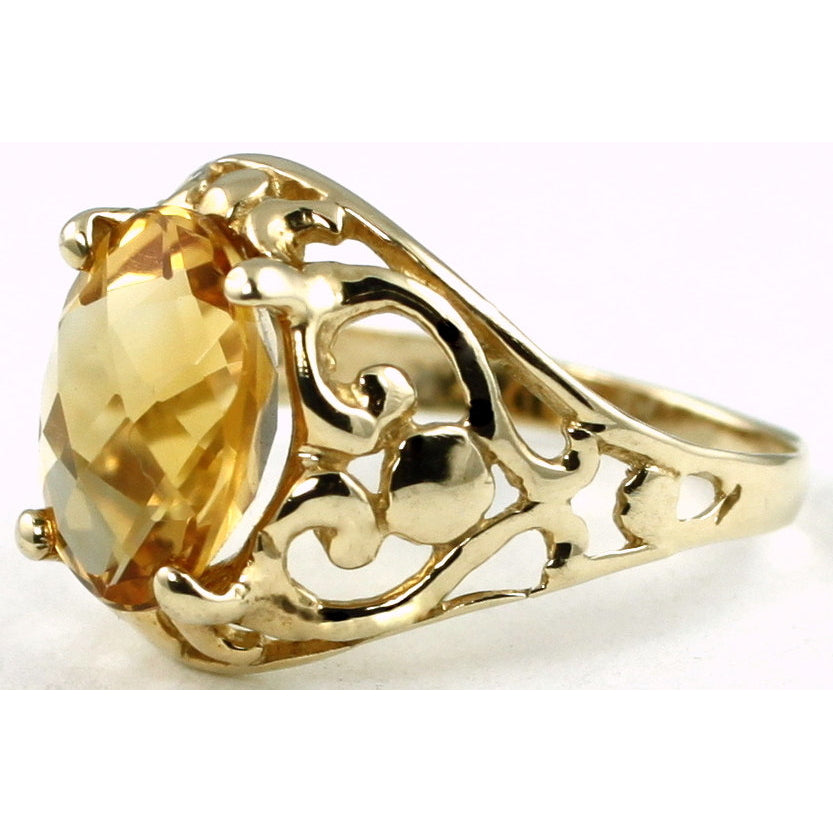 10K Gold Ring Citrine R004 Image 3