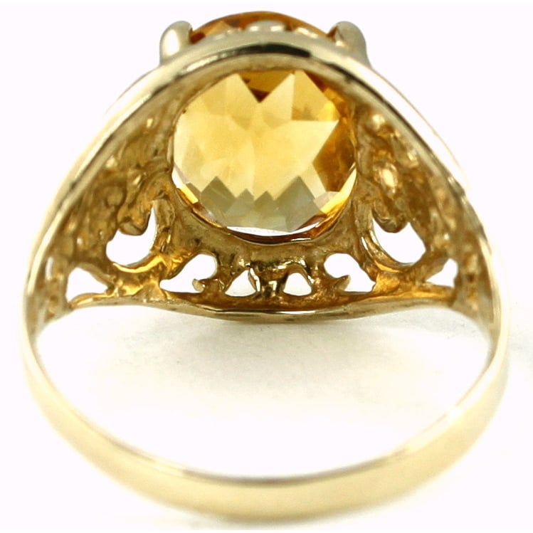 10K Gold Ring Citrine R004 Image 4