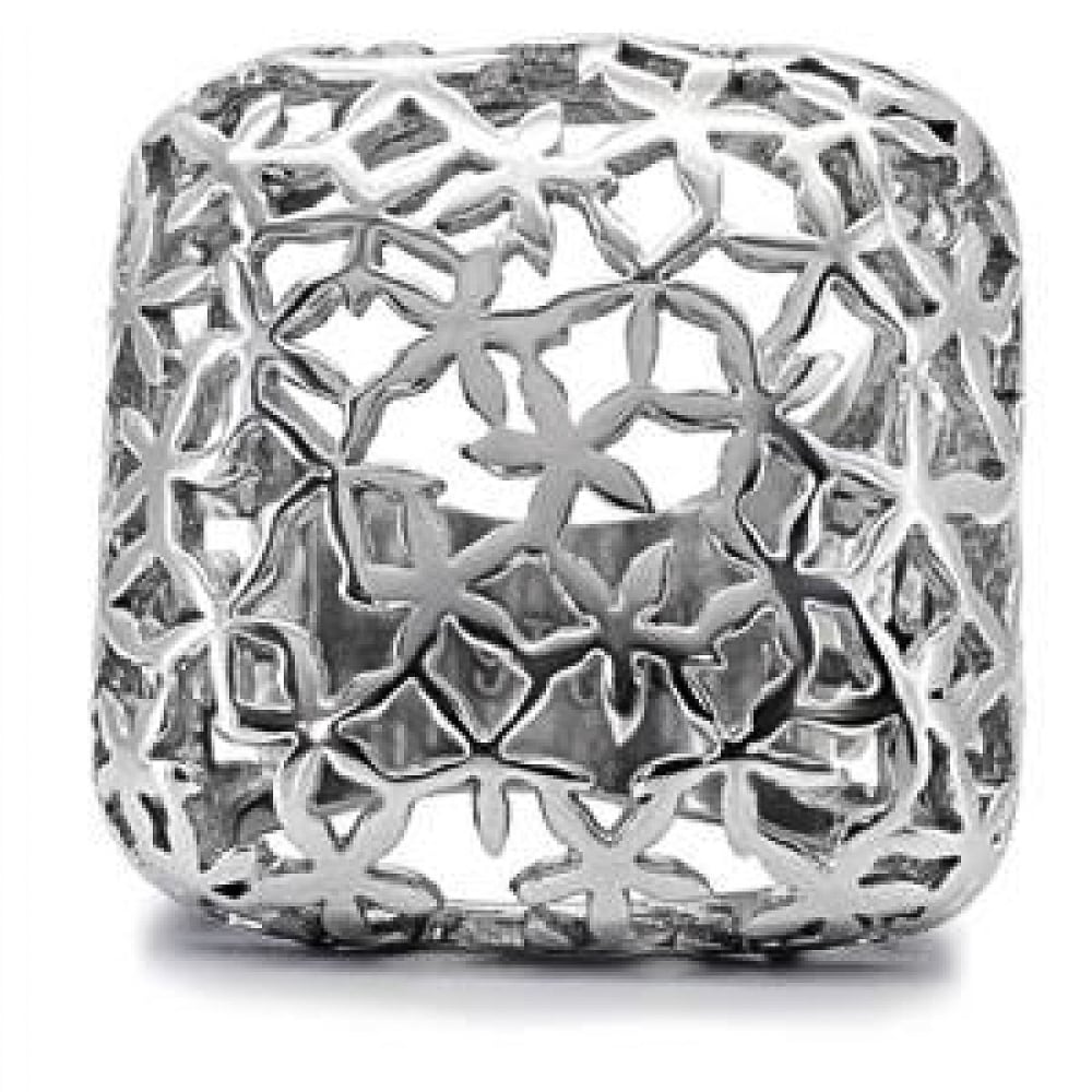 High Polished 25Mm Wide Square Stainless Steel 316 Fashion Ring Womens Sz 5-10 Image 2