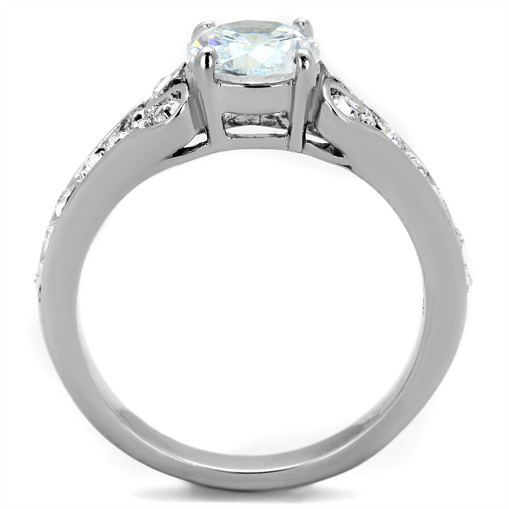 1.82Ct Cubic Zirconia Stainless Steel 316 Engagement Ring Womens Size 5-10 Image 3