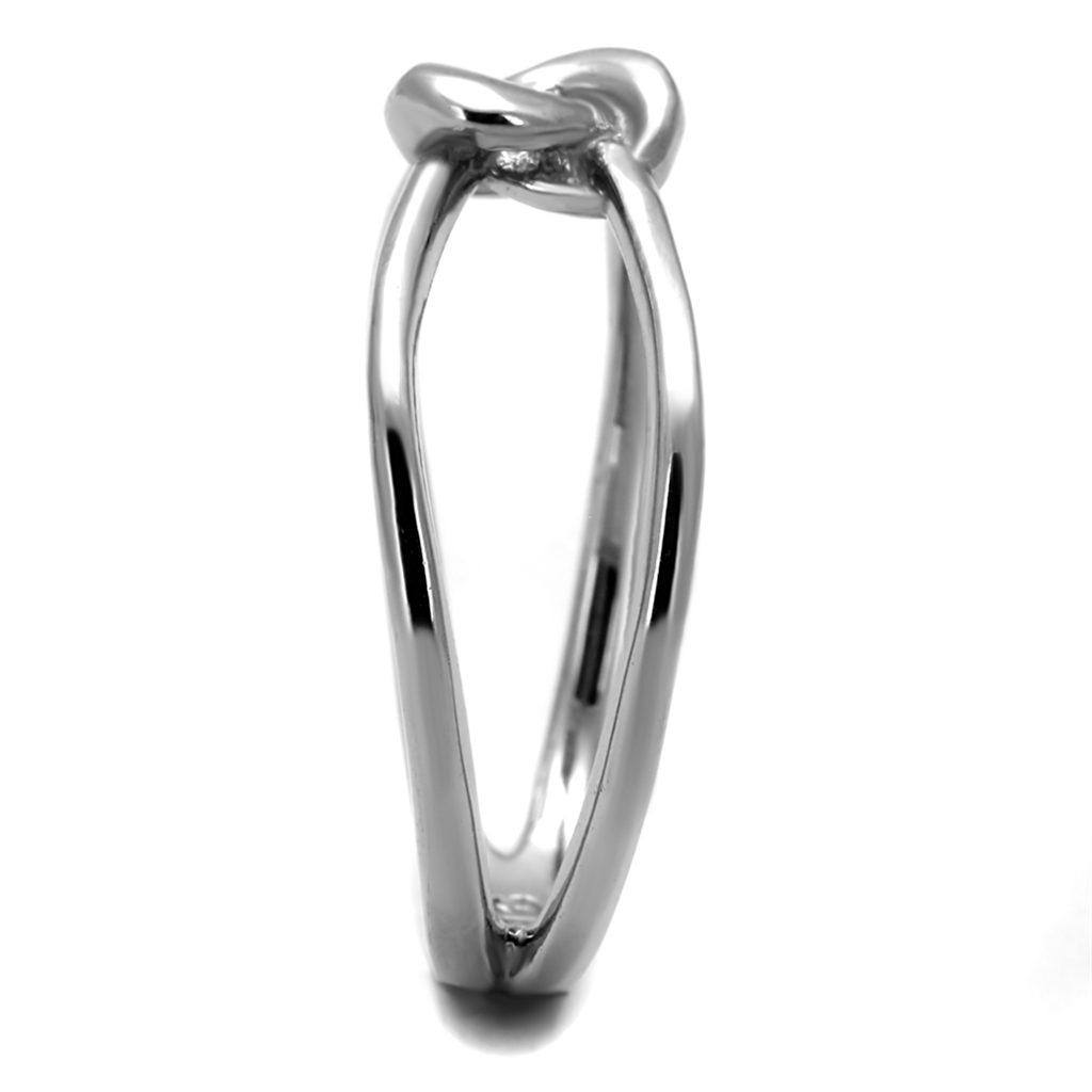 High Polished Solid Stainless Steel 316 Fashion Knot Ring Womens Size 5-10 Image 4