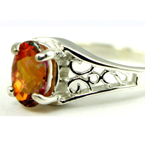 Sterling Silver Ladies Ring Twilight Fire Topaz SR005 Image 2