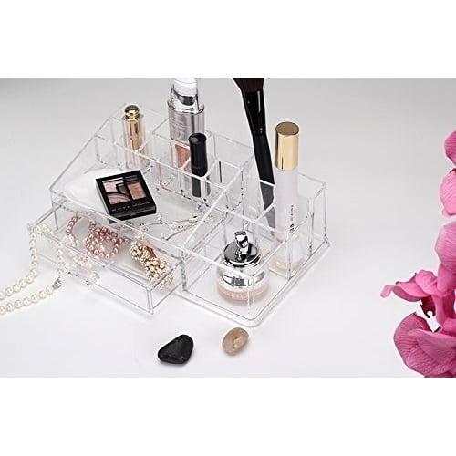 Makeup Organizer Luxury Cosmetics Acrylic Clear Case Storage Insert Holder Box 20142 Image 1