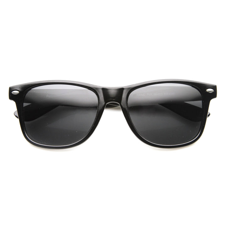 Classic 80s Retro Large Classic Horned Rim Style Sunglasses Eyewear - 8452 Image 2