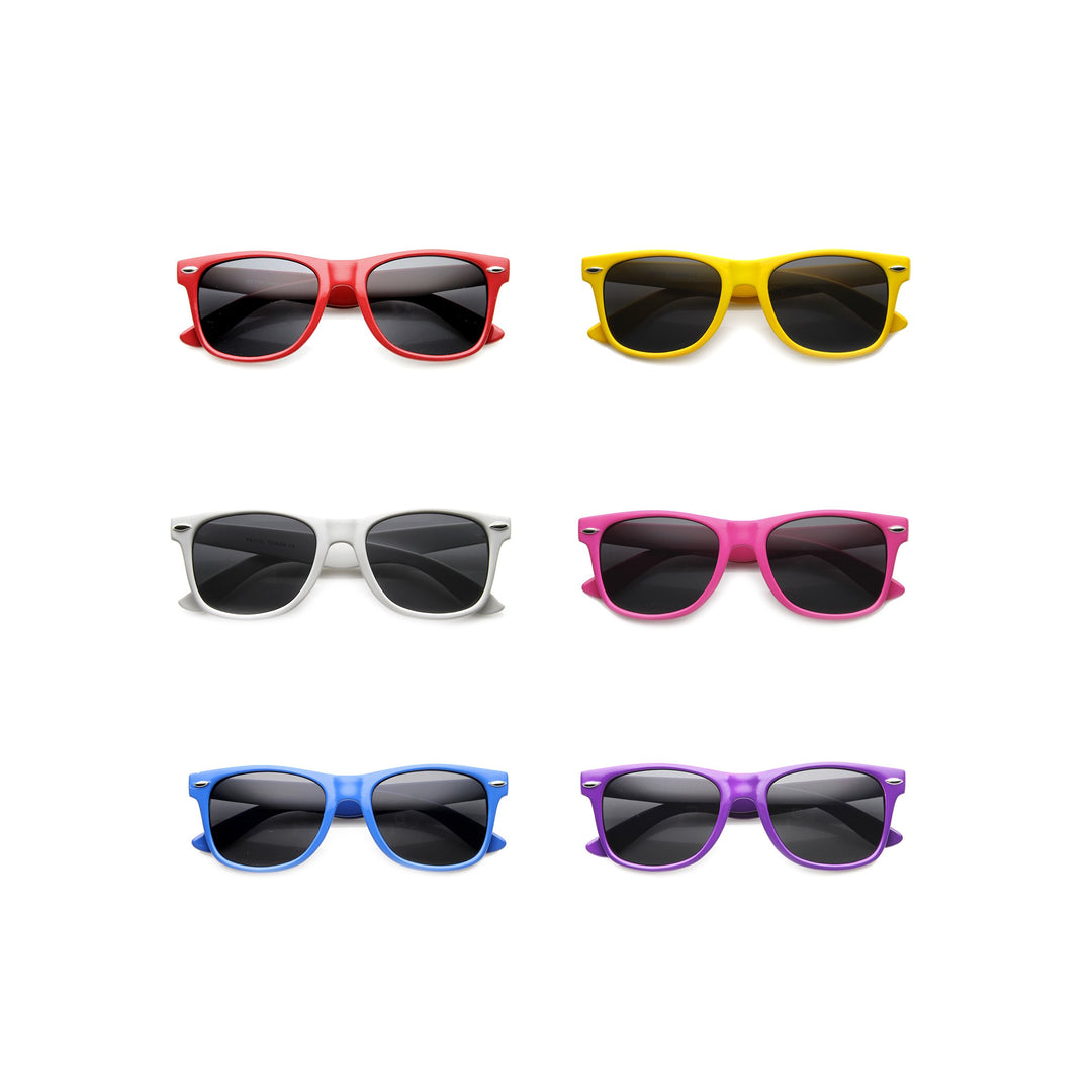 Classic 80s Retro Horned Rim Sunglasses UV400 Protection Model 8452 Durable Frame Image 1