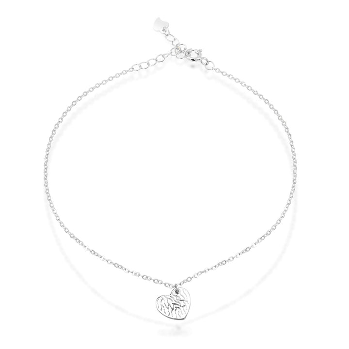 Sterling Silver Heart Anklet Image 1