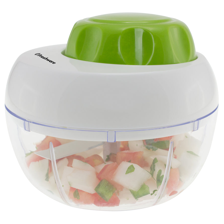 Freshware KT-411 Mini Vegetable Fruit Nut Chopper BPA Free 12oz Compact Kitchen Image 1