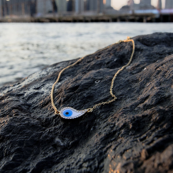 18K Gold-Plated Evil Eye Necklace Image 1