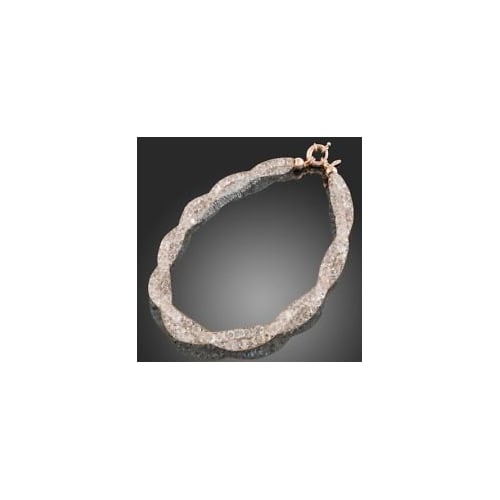 Rose Gold Finish Alloy Chainmail Twist Designed Necklace Image 1