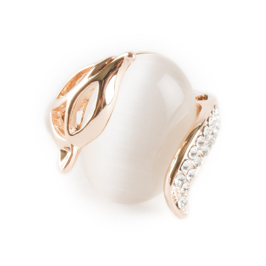 Sassy Fox With Opalite On Rose Gold Plated Base Fashion Ring Image 4