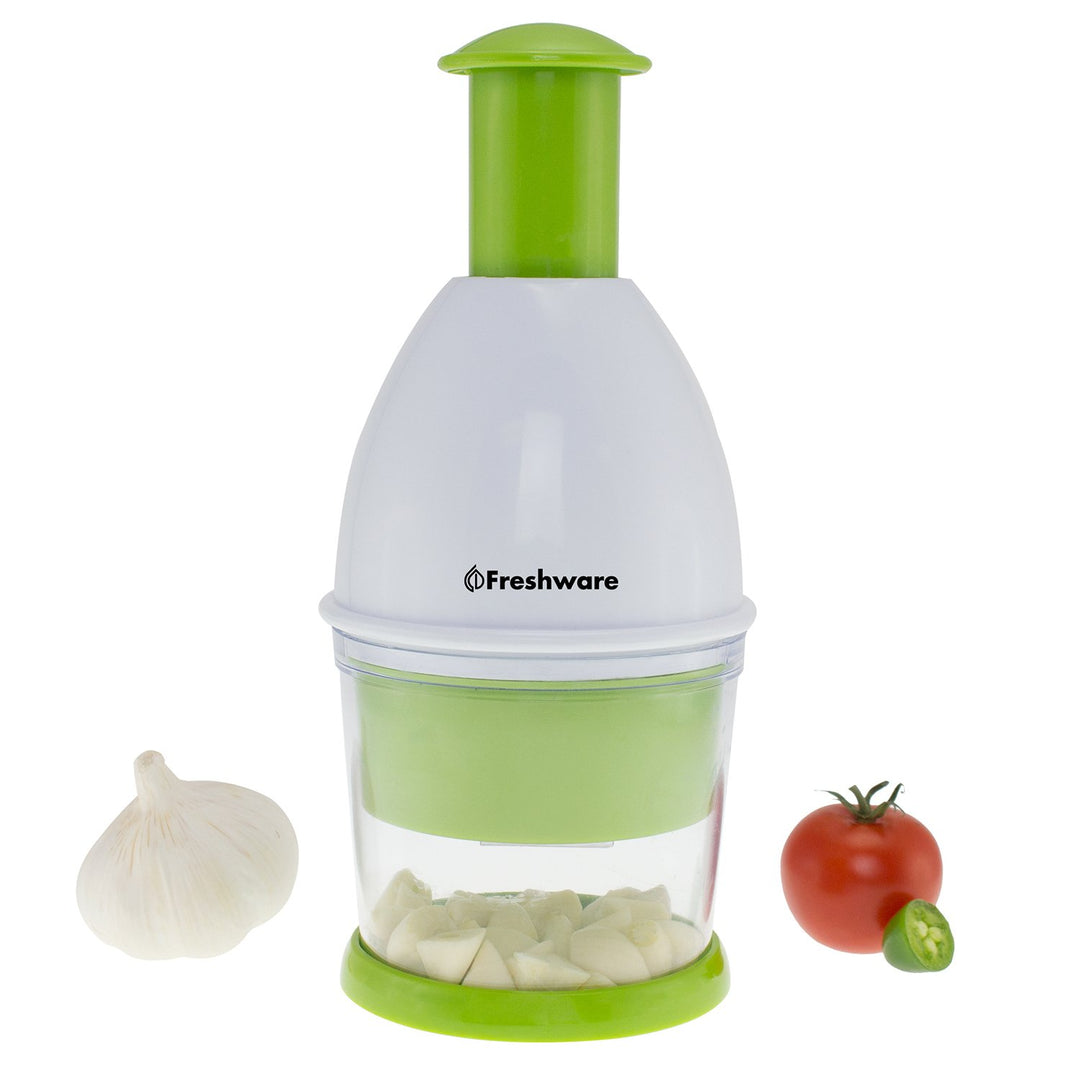 Freshware Garlic Chopper, Vegetable Chopper, Food Chopper for Garlic, Onion, Nuts, Herbs and Salsa Image 1