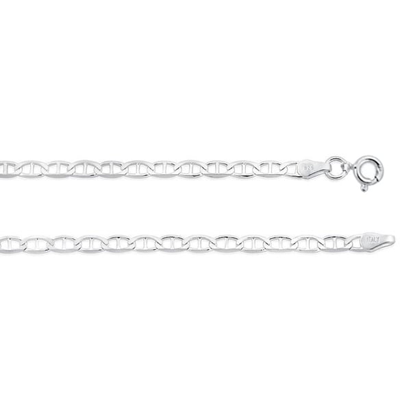 Sterling Silver Marina Necklace 2.1mm Gauge 16"-24" Inches MADE IN ITALY. Image 1