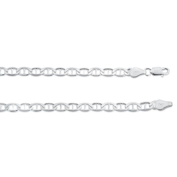 Sterling Silver Marina Necklace 3mm 16" To 24" Inches. MADE IN ITALY Image 1