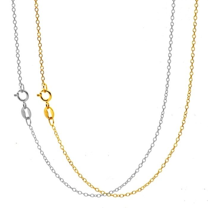 2 Pack-18kt Gold Plated Cable Chain Image 1