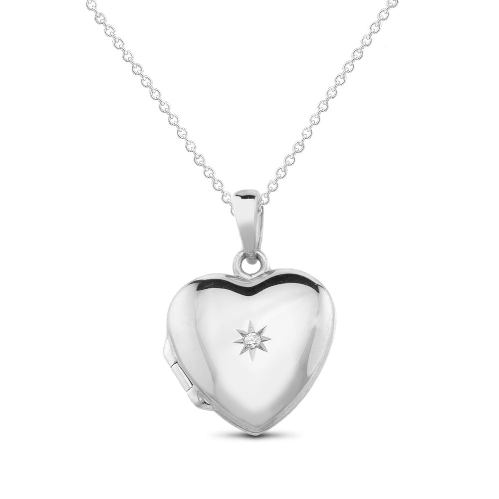 Sterling Silver Locket Necklace Image 1