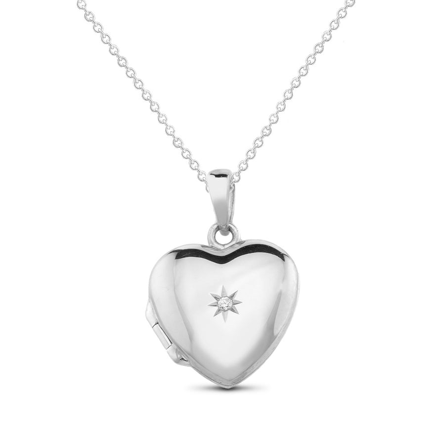 Sterling Silver Locket Necklace Image 1