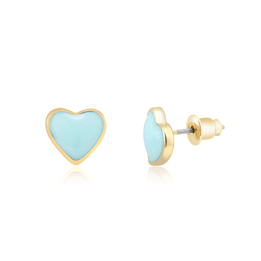 18-Karat Gold Plated Heart Earrings Image 1