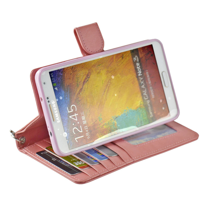 Navor Samsung Galaxy Note 3 Folio Wallet Case (Peach) N3O Image 4