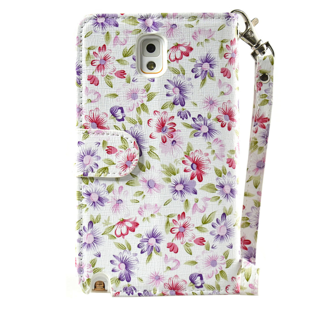 Navor Samsung Galaxy Note 3 Folio Wallet Case (PR Flower) N3O Image 2